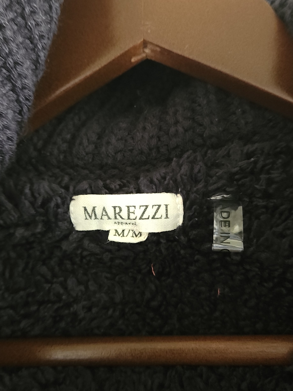 Navy Cable Knit Button-Up Sweater - Picture 6 of 9